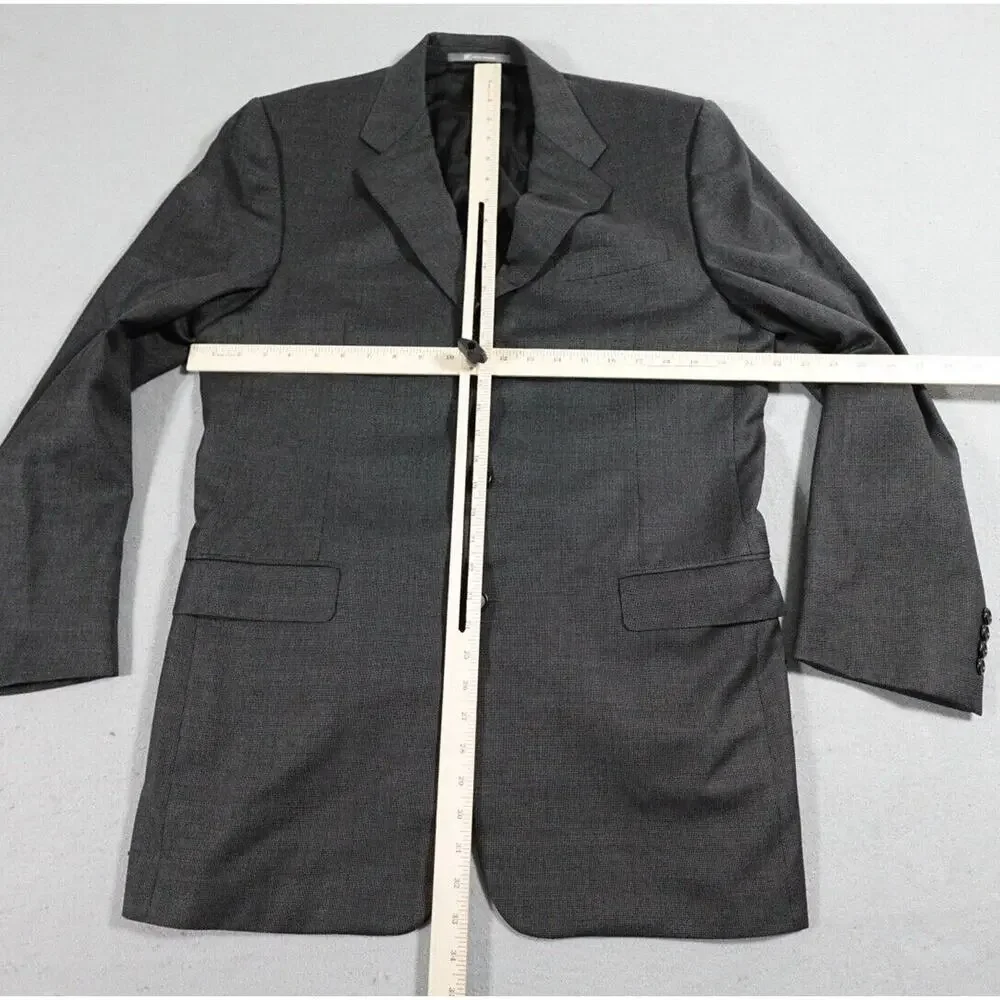 Hickey Freeman Blazer Men's 42L Gray Wool 3 Button‎ Sports Coat Suit Jacket